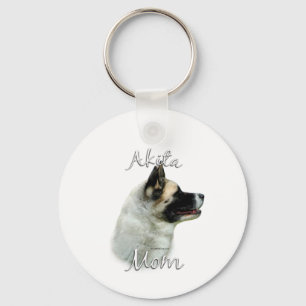 Akita Mom 2 Keychain