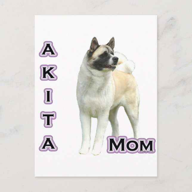 Akita Mom 4 Postcard (Front)