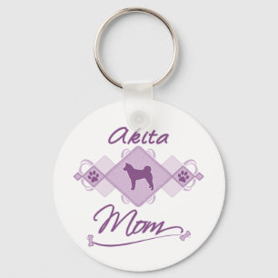 Akita Mom Keychain