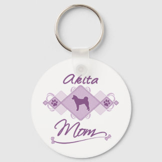Akita Mom Keychain