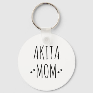 Akita Mom Keychain