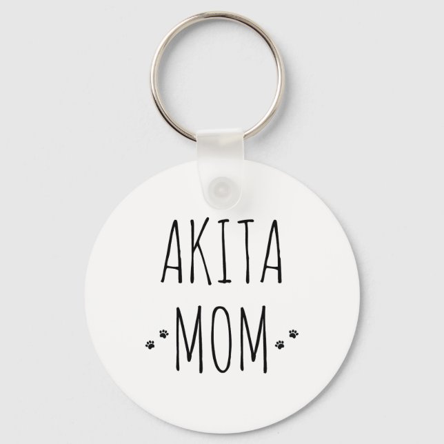 Akita Mom Keychain (Front)