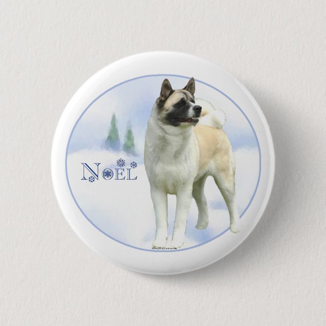 Akita Noel - Button (Front)
