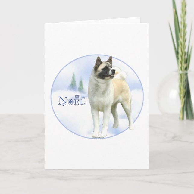 Akita Noel Card (Front)