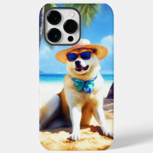 Akita on Beach, summer gift for dog lovers Gift Ta Case-Mate iPhone 14 Pro Max Case