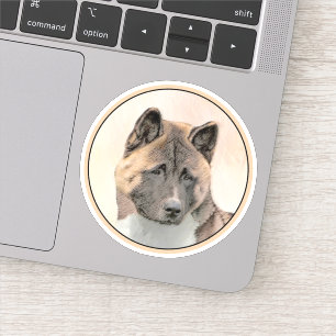 Akita Painting - Cute Original Dog Art