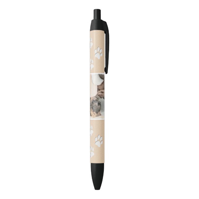 Akita Painting - Cute Original Dog Art Black Ink Pen (Bottom (Vertical))