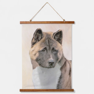 Akita Painting - Cute Original Dog Art Hanging Tapestry