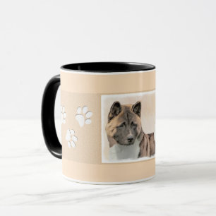 Akita Painting - Cute Original Dog Art Mug