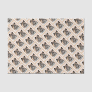 Akita Painting - Cute Original Dog Art Tissue Paper