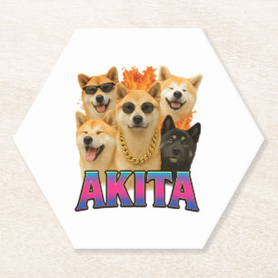 Akita paper coaster