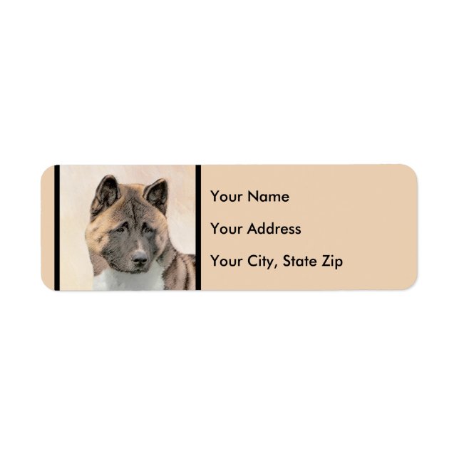 Akita Peinture - Cute Original Chien Art (Devant)