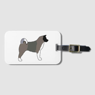 akita pinto black mask silo luggage tag