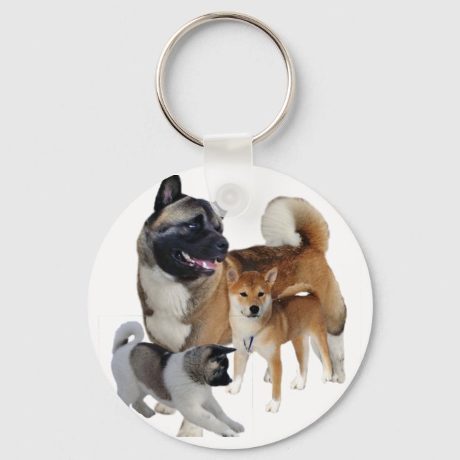 Akita Play Keychain (Front)