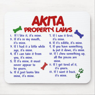 AKITA Property Laws 2 Mouse Pad