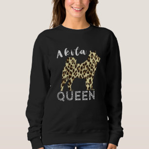 Akita Queen Leopard Akita Owner Shiba Inu Dog Sweatshirt