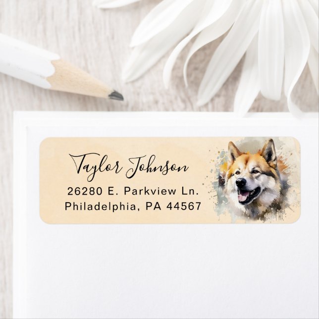 Akita Return Address Label (Insitu)