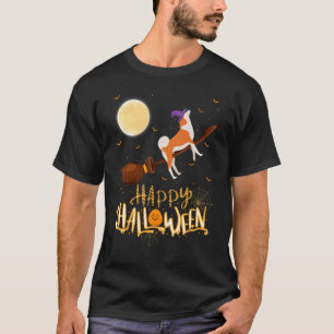 Akita Ride Witch Shotgun Akita Dog Halloween T-Shirt