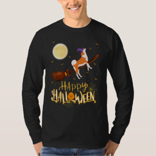 Akita Ride Witch Shotgun Akita Dog Halloween T-Shirt