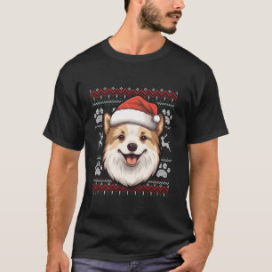 Akita Santa Hat Christmas Funny Dog Mom Dad Long S T-Shirt
