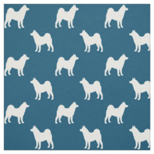Akita Silhouettes Pattern Fabric