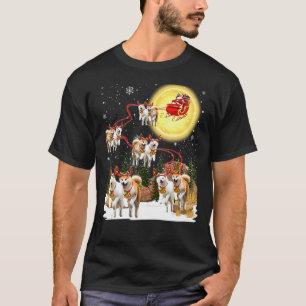 Akita Sleigh Christmas Decoration Santa Claus Xmas T-Shirt