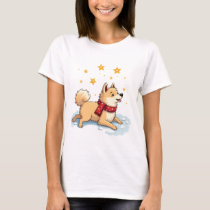 Akita Snowball Fight T-Shirt