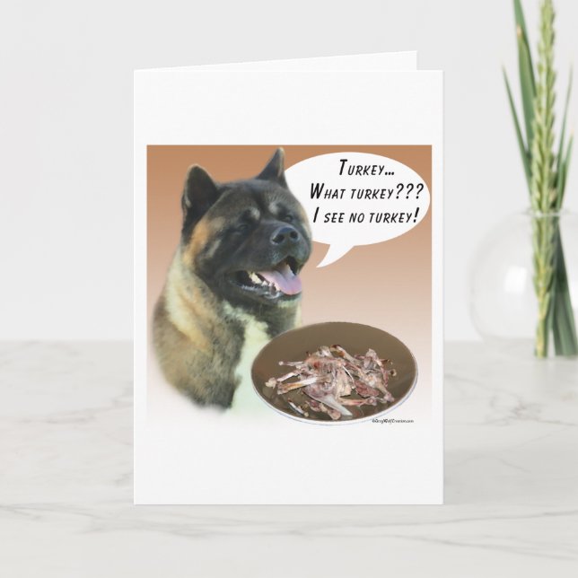Akita Turkey Holiday Card (Front)