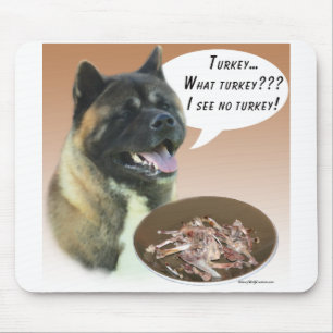Akita Turkey Mouse Pad