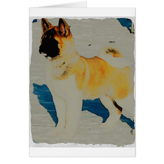 Akita Watercolor (Front)