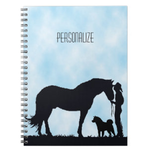 Akita Western Silhouette Notebook