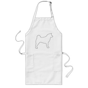 akita white silo long apron
