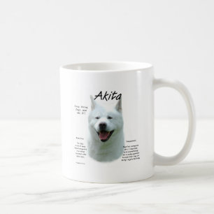 Akita (wht) History Design Coffee Mug