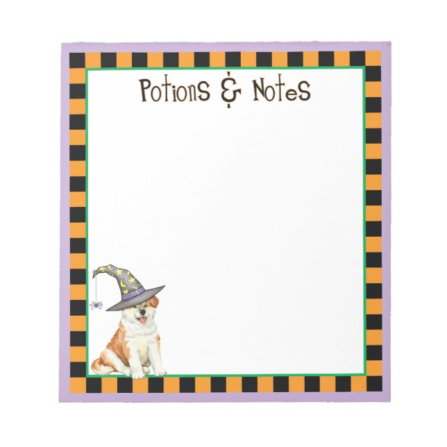 Akita Witch Notepad (Front)