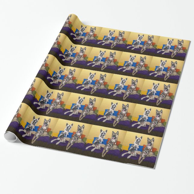 Akitas Wrapping Paper (Unrolled)