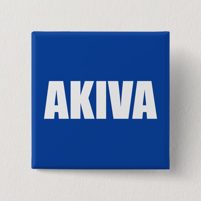 Akiva 2 Inch Square Button (Front)