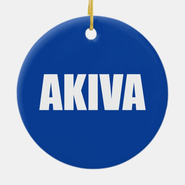 Akiva Ceramic Ornament (Back)
