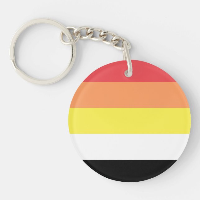 Akoisexual Akoiromantic Pride Flag Keychain (Front)