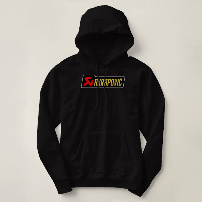 Akrapovic custom made replica design yellow text C Hoodie (Design Front)