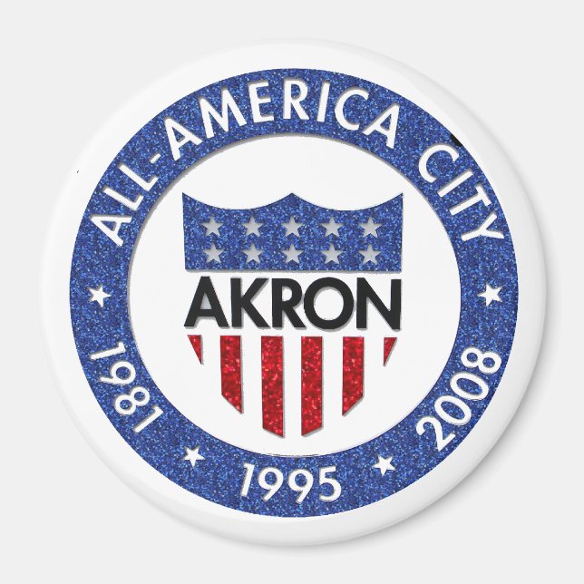 Akron all America City Magnet (Front)