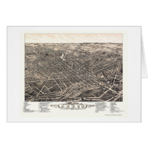 Akron, OH Panoramic Map - 1882