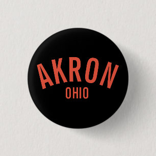 Akron, Ohio Magnet 1 Inch Round Button