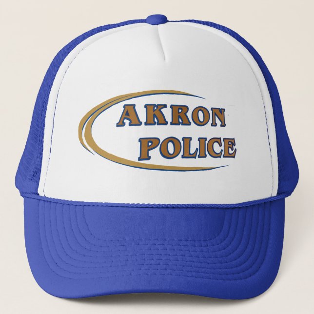 Akron Ohio Police Department Hat. Trucker Hat (Front)