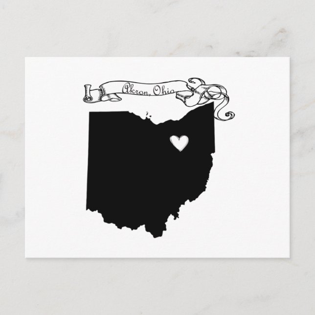 Akron Ohio Postcard (Front)