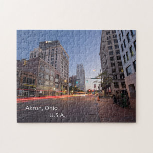 Akron, Ohio Puzzle with Gift Box