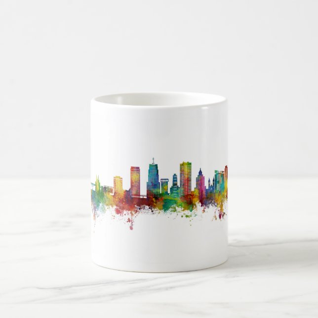 Akron Ohio Skyline Coffee Mug (Center)