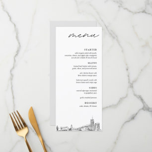 Akron Skyline Modern Mariage Diner Menu