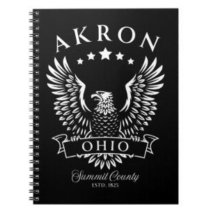 Akron Summit County Ohio Vintage Eagle Notebook
