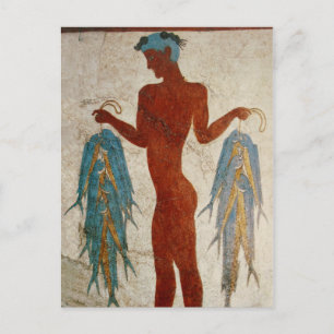 Akrotiri Fisherman Postcard