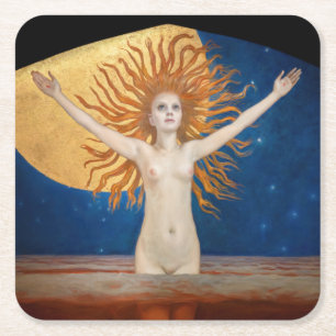 Akseli Gallen-Kallela - Ad Astra Square Paper Coaster